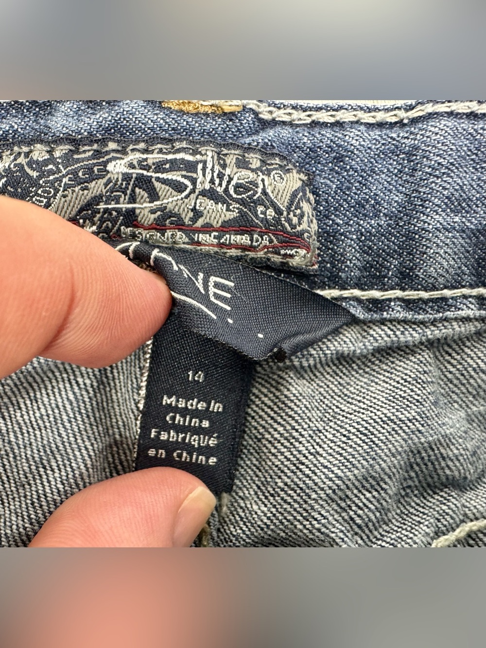 Silver Jeans Womens 14 (29x29) Zane Straight Fit Mid Rise Dark Wash Denim - Picture 5 of 13